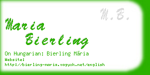 maria bierling business card