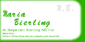 maria bierling business card